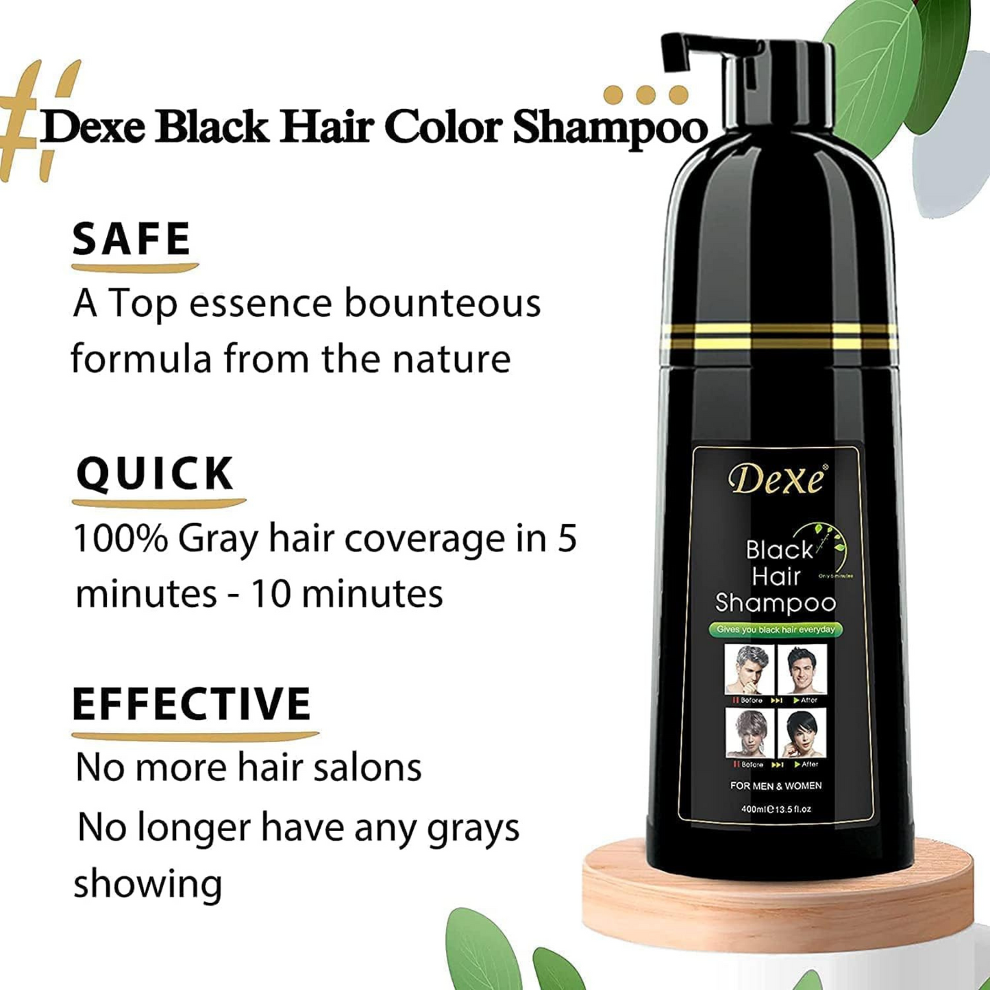 Black Hair Shampoo—Instant Hair Dye & Nourishing Formula