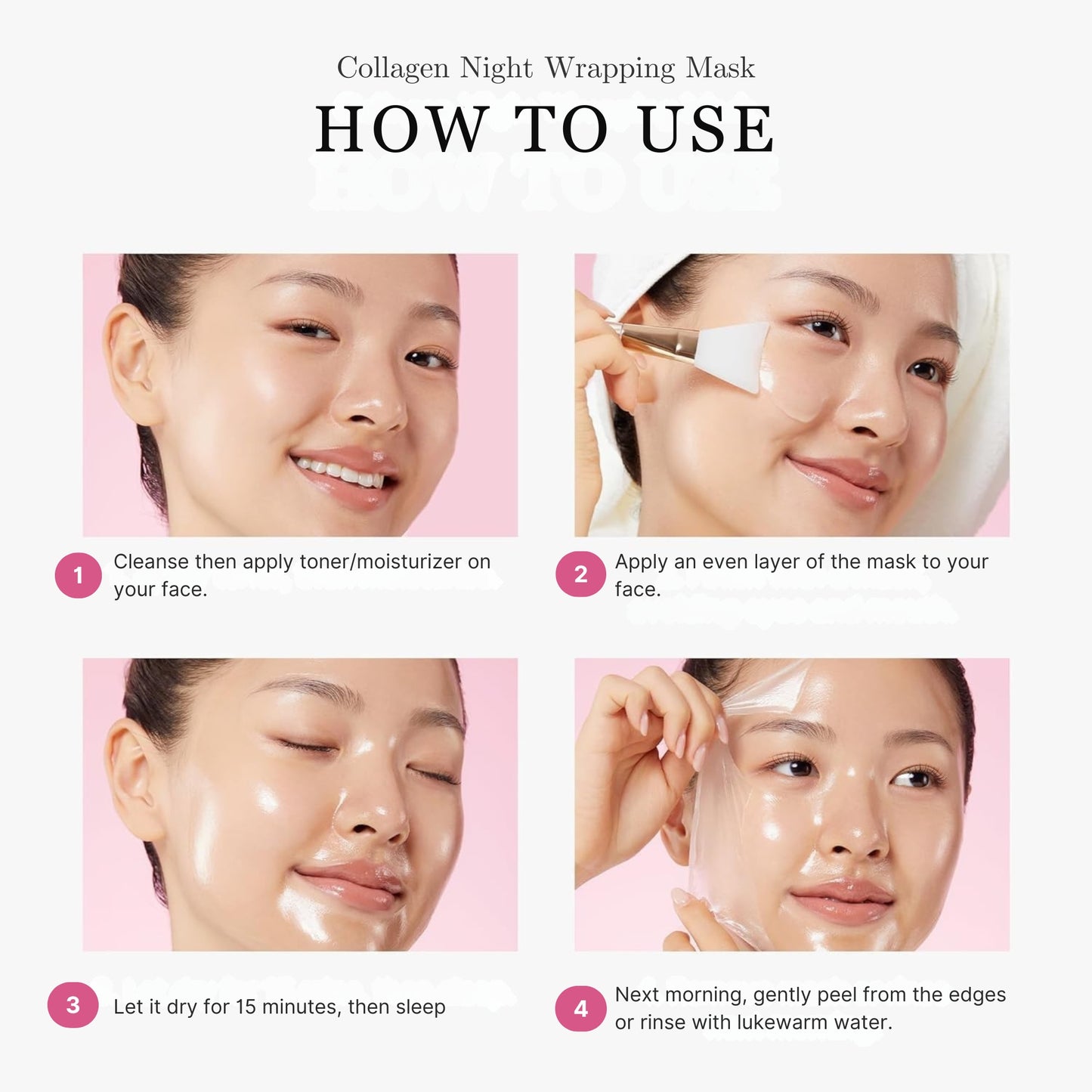 Collagen Overnight Wrapping Peel Off Facial Mask Pack